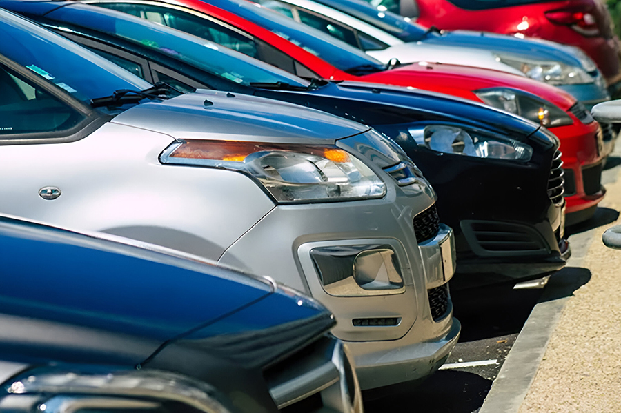 Реймс Франція Травня 2021 року Автомобілі Припарковані На вулицях Центру Міста - стокове фото