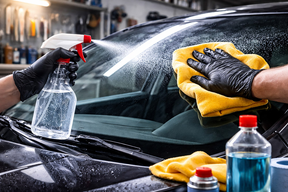 Чистка скла автомобіля